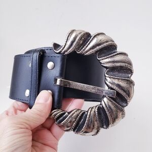 Vintage Black Leather Belt